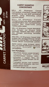 Carpet Shampoo Mill 4 liter Cairan Pembersih Sabun Sampo Karpet sofa kasur