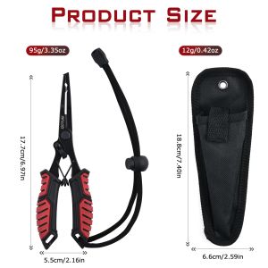Goture Multifunctional Universal Fish Lip Grip Fishing Hook Pliers Line Cut Stainless Steel Needle Nose Pliers Hardware Tools