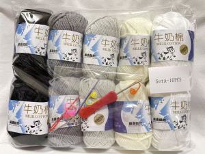 5 Strands Milk Sweet Soft Cotton Baby Threads For Knitting Wool Yarn Fiber Velvet Hand Knitting Wool Crochet Yarn for DIY