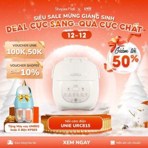 (Kèm quà 490k) Nồi Cơm Điện Unie URC815 dung tích 1.5l lòng gốm Ceramic 6 chế độ cài đặt sẵn BH 12T