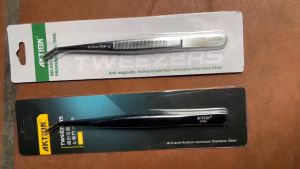 Nhíp gắp chỉ cong loại cao cấp Stainless TWE6 dài (155mm) AKTION dùng trong ngành may mặc (giá 1 cái)