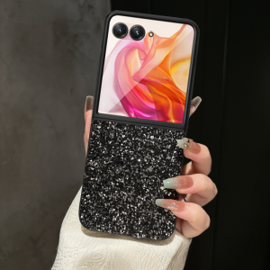 Luxury Glitter Starry Phone Case For Motorola Razr 50 40 60 70 Ultra 2025 2026 + 2024 Sequin Shiny Hard PC Bling Fashion Cover