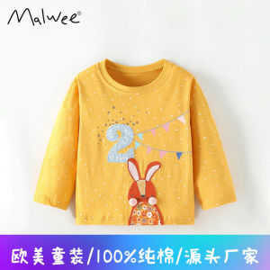 Áo Thun Trẻ Em Malwee Cổ Tròn Dài Tay Thường Ngày Thời Trang Thu Đông Cho Bé Gái Quần Áo Trẻ Em Cotton Pha Trộn Thoải Mái Thoáng Khí