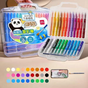 deli | Water-soluble Washable Kindergarten Special 24 Color Crayon Set