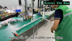 Ray Rèm Vuông Thông Minh Hunonic Chống Ồn Loại 1 Đủ Phụ Kiện Lắp Cho Các Loại Motor Rèm Tự Động