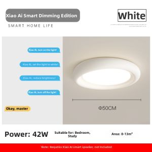 Cream Minimalist LED Ceiling Light