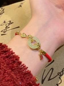 Red String Bracelet Female Dragon Year Peace Buckle Turquoise Bracelet Luxury Minimalist Elegant Rope Bracelet Lucky Charm