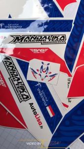 Stiker decal motor Beat Karbu terbaru Motif Pertamina Mandalika