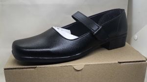 Sepatu Pantofel Paskibra Wanita, Sepatu Polwan, Sepatu PDH Wanita, Sepatu Sekolah Kulit Semi FREE KAOS KAKI