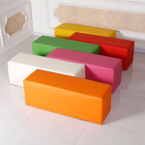 Soft-padded Rectangular Bench For Kindergarten