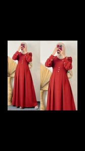 Renata Gamis Fashion Wanita Muslimah Model Terbaru Kekinian Bahan Crinkle Airflow Premium