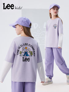 Lee | Áo Thun Cotton Tay Dài cho Bé Trai và Bé Gái Thiết Kế Giả Hai Mảnh