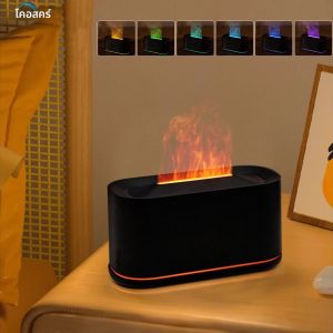 Air Aroma Humidifier USB Desktop Flame Humidifier สําหรับ Home Mini Air Humidifier กลิ่นหอม Essential Oil Diffuser พร้อม Night Light