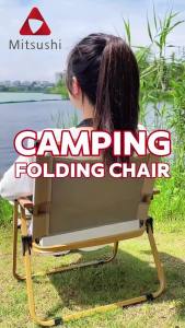 Camping folding chairs for outdoor Mitsushi Portable picnicking and beach chairs made of high-quality Oxford cloth and high carbon steel material