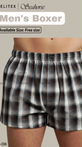 [Lelitex] Mens Boxer with Elastic Waistband Full Printing or Solid Color Random Design and Random Color Free Size