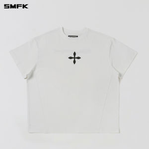 SMFK | Oversized Loose Cross Statue Short Sleeve T-shirt