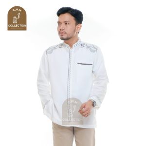 Baju Koko Lengan Panjang Dewasa Remaja Bahan adem nyerap keringat