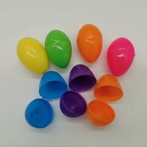 Plastic Easter Eggs Openable Egg Shells Supply for Children DIY Plastic Open Egg