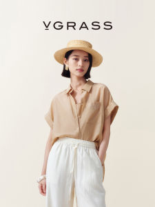 V·grass/V-GRASS | Bộ Áo Thun Mỏng Mới Cho Phụ Nữ Cảm Giác Thoáng Mát Từ Cotton Pha Lụa