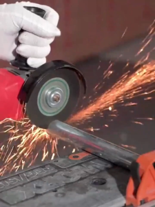 REAIM Cordless Angle Grinder Brushless 2 in 1 Polisher for Cutting & Grinding Rechargeable Lithium Battery with Full Set Accessories & Protective Box