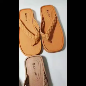 Sandal Karet PCU Jepit Polos Tebal Motif Jahit Berlian LCR 2909 36-40