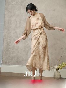JK&JS | Đầm Lụa Vải Lin Vintage