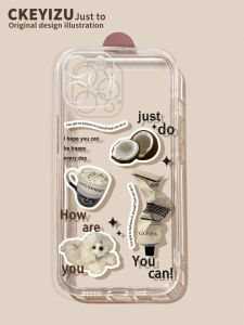 13 Silicone Case Full Cover Transparent Anti-Fall Womens Style Cute Cartoon Design Laser Engraving Protection for