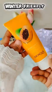Biotique Bio Papaya Visibly Flawless Skin Face Wash 100ml I All Skin Type I Dissolve Dead Surface Cells Unclog Pore Openings