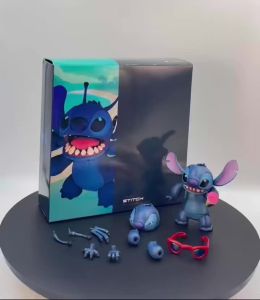 Bandai | Cute Stitch Articulated Model with Multiple Accessories Color Box Packaging Desktop Decoration Figure