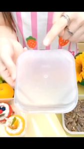 กล่องถนมอาหาร กล่องเก็บอาหารสด ผัก ผลไม้ เนื้อสัตว์แช่แข็งพร้อมฝาปิด ช่วยจัดระเบียบในตู้เย็น