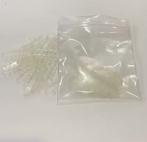 GULPOOE 20 Que Nha Khoa Chỉnh Nha Cao Su Đàn Hồi Cao Xoay Nêm Màu Xám Trong Suốt Xoay Torsion Pad Dành Cho Người Lớn Vật Tư Nha Khoa