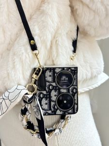 Huawei P50 Pocket Foldable Screen Honor Magic V Xiaomi Mixflip Crossbody Lanyard Motorola Razr50 Ultra Protective Case ZFlip60 Womens Style