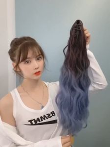 Tooyoo Wavy Ponytail Extension High Ponytail Wig Female Hair Color Curling Ponytail Wig Hair Accessories for Women
