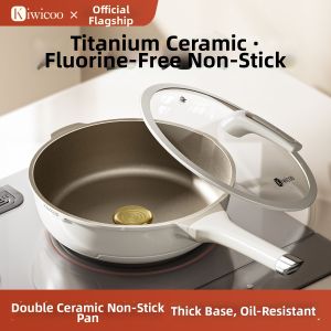 KIWICOO | Chảo Dẹt Không Dính Không Chứa Fluorine