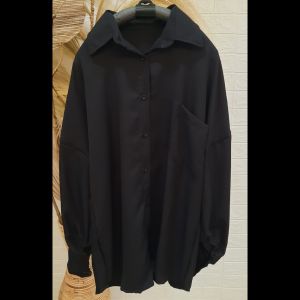 ATASAN WANITA OVERSIZE KEMEJA BIG SIZE XL LENGAN PANJANG BUSUI FRIENDLY BAHAN SHAKILA TWILL PREMIUM