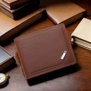 Slim Wallets for Men Rfid Blocking Money Clip Mens Youth Luxury Short Leather Card Holder Thin Minimalist Bifold Man Wallet