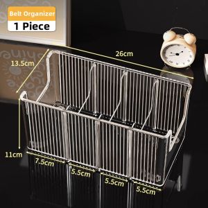 Storage Box For Belts Ties Scarves Segmented