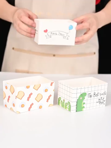 100Pcs Egg Drop Sandwich Packaging Box Hamburger Bread Toast Box Holder Sandwich Wrapping Paper