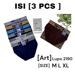 (3PCS)LUPO SPORT Art 2190 CD Celana Dalam Pria Segitiga Premium