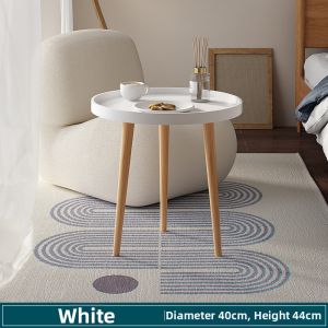 Round Small Sofa Side Table Wooden Legs