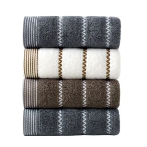 1/2/3PCS Bathroom Cotton Towel Sets Household Towels Wave Bath Hand Face Towels Soft Absorbent Towels Christmas Gift Towels Set