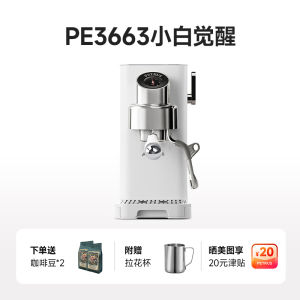 Petrus Italian Style Semi-Automatic Coffee Machine PE3663 Small Size Steam Foam Milk Home Use Kitchen Appliance