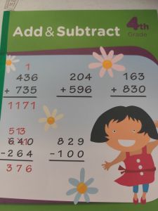 Grade 4 Add & Subtract Workbook/worksheet