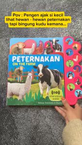Buku Bersuara Hewan Peternakan 10 tombol suara hewan - Animals Sound Book (Bahasa Indonesia & English) [GinukGinuk]