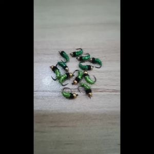 Ruồi Câu Kiểu Nymph Séc Không Móc Đầu Hạt Đồng Thau # 12 # 14 Mồi Câu Cá Hồi Grayling Chìm Nhanh Thân Cong Phủ Lớp Phủ Ice Dubbing Với Gân Đồng