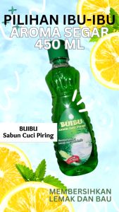BUIBU SABUN CUCI PIRING 450ml BOTOL FLIPTOP - KENTAL - HILANGKAN LEMAK - EKSTRAK JERUK NIPIS - COD