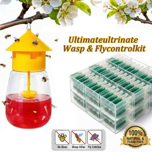 Outdoor Fruit Fly Trap with Attractant Orchard Insect Pest Catcher Garden Pest Control Tools Wasp Drosophila Bait Trap Killer