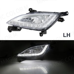 Cụm Đèn Sương Mù Trước LED Đèn Chạy Ban Ngày DRL Cho Hyundai Elantra GT I30 2012-2016 Kèm Chụp Đèn Không Kèm Bóng Đèn.