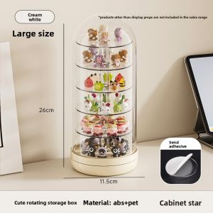 CHUMX | Rotating Blind Box Display Cabinet Toy Handmade Acrylic Transparent Storage Box