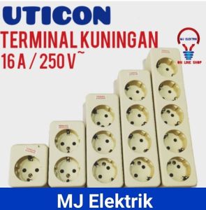 STOP KONTAK UTICON 2 LOBANG /STOP KONTAK BAGUS 2 LUBANG MJ Elektric